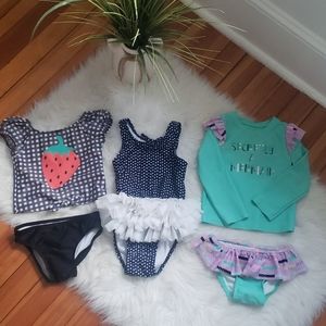 CAT & JACK EUC Girls Bathing Suits (3T)